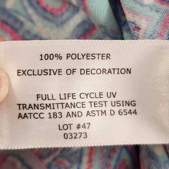 Coolibar Paisley Long Sleeve UPF 50+ Protection Swim Shirt Rash Guard Women L - Picture 3 of 8